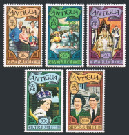 Antigua 459-464,MNH.Michel 453-457,Bl.26. Reign Of Queen Elizabeth II-25. - Antigua And Barbuda (1981-...)