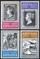 Antigua 528-531,532, MNH. Mi 529-531A, Bl.40. Sir Rowland Hill, Concorde, Ship, - Antigua En Barbuda (1981-...)