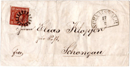 Bayern, 6 Kr. (li. Kurz Berührt) Auf Brief M. MR 463 SCHNAITTACH. Geprüft - Lettres & Documents