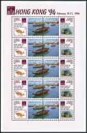Antigua 1763-1764a,1765 Af Sheets, MNH. HONG KONG-1994. Fishing Boats, Fish.Dog, - Antigua And Barbuda (1981-...)
