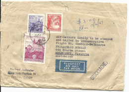 Österreich 1967, 3 Marken Auf Luftpost Drucksachen Schleife N. Australien!  - Briefe U. Dokumente