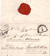 Bayern 1844, HKS MEMMINGEN U. L1 Chargé Auf Franko Brief Gg. Retour-Rezepisse - Préphilatélie