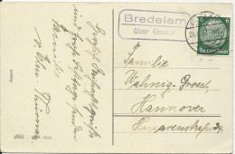 DR 1938, Bredelem über Goslar, Landpost Stempel Auf Weihnachten AK M. 6 Pf. - Briefe U. Dokumente