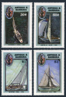 Antigua 1000-1003,1004, MNH. Michel 1005-1008,Bl.122. Americas Cup 1987. Yachts. - Antigua Y Barbuda (1981-...)