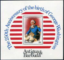 Antigua 682-683, MNH. Mi Bl.66-67. George Washington, Franklin D.Roosevelt, 1982 - Antigua Et Barbuda (1981-...)
