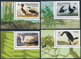 Antigua 845-848,849, MNH. Mi 851-854,Bl.91. Audubon Birds 1985. Grebe,Cormorant, - Antigua And Barbuda (1981-...)