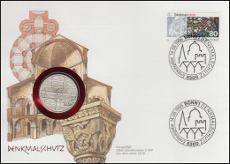Numisbrief Denkmalschutz, 5 DM / 80 Pf., ESST Bonn 14.8.1986 - Numismatische Enveloppen