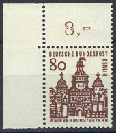 249 Bauwerke Klein 80 Pf Ecke Ol ** Postfrisch - Unused Stamps