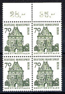 248 Bauwerke Klein 70 Pf OR-Viererbl. ** Postfrisch - Unused Stamps