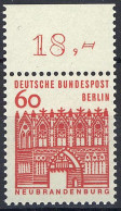 247 Bauwerke Klein 60 Pf Oberrand ** Postfrisch - Unused Stamps