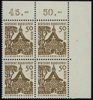 246 Bauwerke Klein 50 Pf Eck-Vbl. Or ** Postfrisch - Unused Stamps