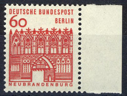 247 Bauwerke Klein 60 Pf Seitenrand Re. ** Postfrisch - Unused Stamps