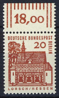 244 Bauwerke Klein 20 Pf Oberrand ** Postfrisch - Unused Stamps