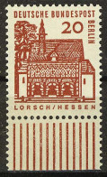 244 Bauwerke Klein 20 Pf Unterrand ** Postfrisch - Unused Stamps