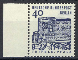 245 Bauwerke Klein 40 Pf Seitenrand Li. ** Postfrisch - Unused Stamps