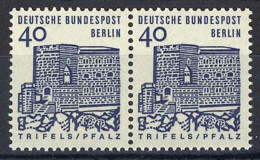 245 Bauwerke Klein 40 Pf Waag. Paar ** Postfrisch - Unused Stamps
