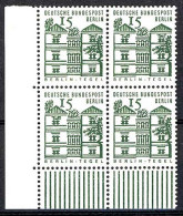 243 Bauwerke Klein 15 Pf Eck-Vbl. Ul ** Postfrisch - Unused Stamps