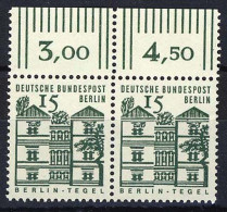 243 Bauwerke Klein 15 Pf Paar OR ** Postfrisch - Ungebraucht