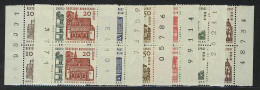 242-249 Bauwerke 8 Werte, Paare Mit Randzähler, Satz ** Postfrisch - Unused Stamps
