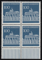 510 Brandenb. Tor 100 Pf UR-Viererbl. ** Postfrisch - Unused Stamps