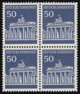 509 Brandenb. Tor 50 Pf Viererblock ** Postfrisch - Unused Stamps