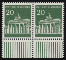507 Brandenb. Tor 20 Pf Paar UR ** Postfrisch - Unused Stamps