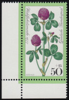 951 Wiesenblumen 50+25 Pf Roter Klee ** Ecke U.l. - Unused Stamps