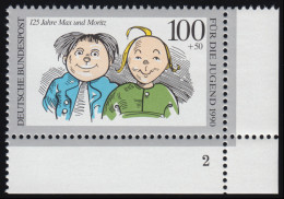 1458 Jugend Max Und Moritz 100+50 Pf ** FN2 - Ungebraucht