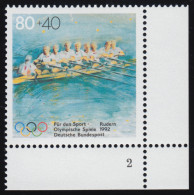 1593 Sporthilfe 80+40 Pf Rudern** FN2 - Neufs