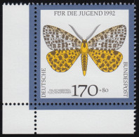 1606 Jugend Nachtfalter 170+80 Pf ** Ecke U.l. - Unused Stamps