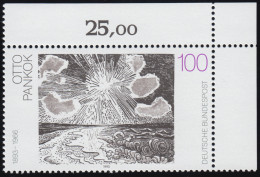 1657 Deutsche Malerei 100 Pf Pankok ** Ecke O.r. - Unused Stamps