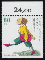 1727 Hans Guck In Die Luft 80+40 Pf ** Oberrand - Unused Stamps