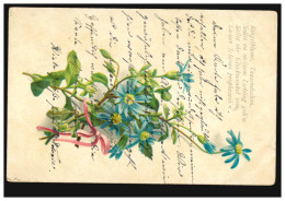AK Blumen, Gedicht: Ringelblume, Tausendschön, Sollst Zu Meinem Liebling Geh'n - Other & Unclassified