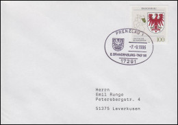 1589 Brandenburg, EF Brief SSt Prenzlau 2. Brandenburg-Tag & Wappen 7.9.1996 - Other & Unclassified