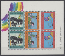 Neuseeland: Block Kinderzeichnungen & Regenbogen1987, ** - Autres & Non Classés