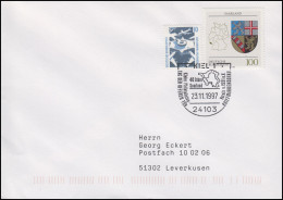 1712 Bundesland Saarland, MiF Brief SSt Kiel 40 Jahre Saarland 23.11.1997 - Otros & Sin Clasificación