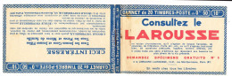 Couverture Seule Du Carnet Timbres 0,50fr SEMEUSE Ou FACHI, Avec Pub LAROUSSE Et CECI M'INTERESSE - Unused Stamps