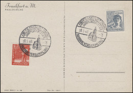 Sonderstempel FRANKFURT/MAIN Jahrhundertfeier Nationalversammlung 18.5.48 Auf AK - Unclassified