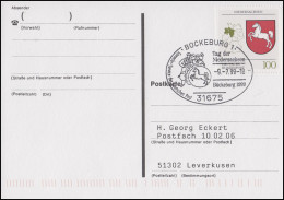 1662 Niedersachsen, EF Postkarte SSt Bückeburg Tag Der Niedersachsen 9.7.1999 - Sonstige & Ohne Zuordnung