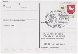 1662 Niedersachsen EF Auf Postkarte SSt Bückeburg Tag Der Niedersachsen 9.7.1999 - Autres & Non Classés
