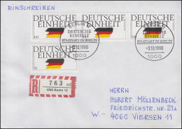 1477-1478 Deutsche Einheit Mit 3mal 100 Pf. MiF R-FDC ESSt Berlin 3.10.1990 - Non Classés