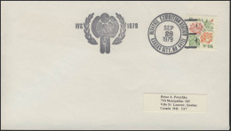 USA Blumen, Brief SSt Von Der Briefmarkenausstellung MIDAPHIL Kansas - Sonstige & Ohne Zuordnung