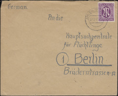 7 AM-Post 12 Pf EF Brief AHLEN 17.2.46 Nach Berlin Hauptsuchzentrale Flüchtlinge - Non Classés