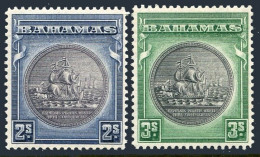 Bahamas 90-91, Hinged. Michel 93-94. Seal Of Bahamas, 1943, 1946. Ship. - Bahamas (1973-...)