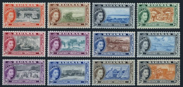 Bahamas 158-169 Short Set Of 12, Hinged. Mi 163-173. QE II Definitive, 1954. - Bahamas (1973-...)