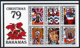 Bahamas 463a Sheet, MNH. Christmas 1979. Goombay Carnival Costumes, Headdress. - Bahama's (1973-...)
