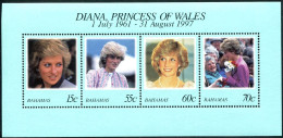 Bahamas 902 Ad Sheet, MNH. Mi . Diana, Princess Of Wales, 1998. - Bahama's (1973-...)