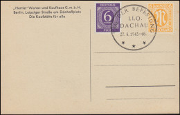 Sonderstempel TAG DER BEFREIUNG I.I.L. DACHAU 27.4.1945-46 Auf Ansichtskarte - Ohne Zuordnung