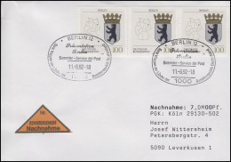 1588 Berlin, MeF NN-FDC ESSt Berlin Wappen Der Länder & Präsentation 11.6.1992 - Autres & Non Classés