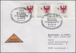 1589 Brandenburg, MeF NN-FDC ESSt Bonn Wappen Der Länder 16.7.1992 - Sonstige & Ohne Zuordnung